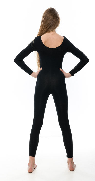 KDC057 Girls All Colours Cotton Long Sleeve Footless Catsuit Unitard