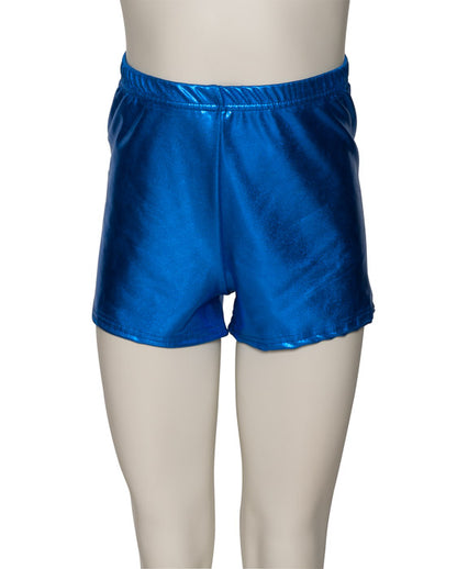 KHPM-5 Girls All Colours of Shiny METALLIC Dance Gymnastics Running Shorts Hot Pants