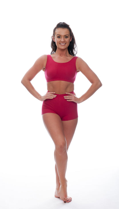 KCTC-6 Women's All Colours Cotton Tank Back Dance Fitness Gym Crop Top