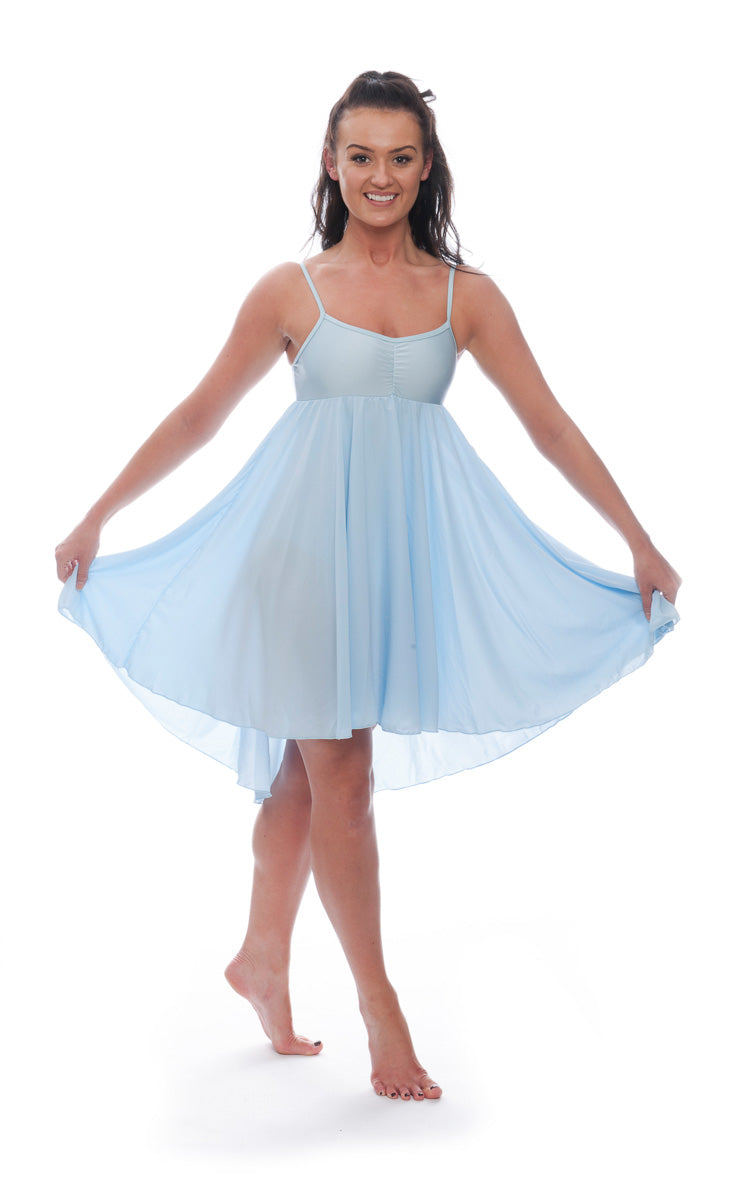 Pale Blue All Sizes Plain Lyrical Dress Contemporary Ballet Dance Costume