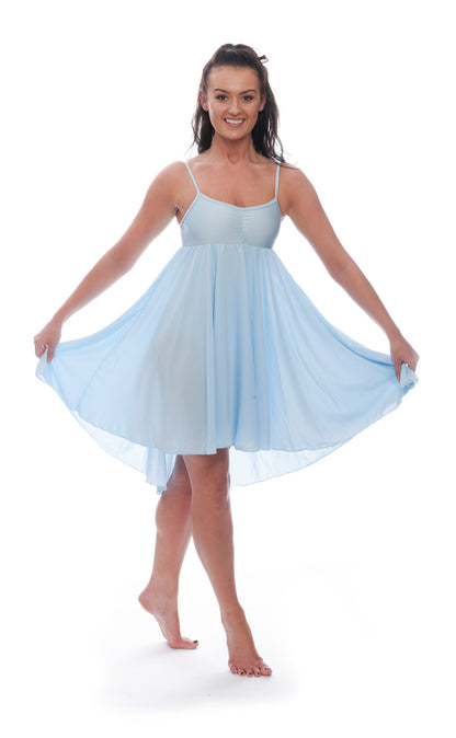 Pale Blue All Sizes Plain Lyrical Dress Contemporary Ballet Dance Costume