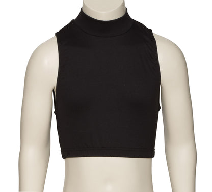 KCTT-7 All Sizes Matt Lycra TACTEL High Neck Dance Fitness Gym Crop Top