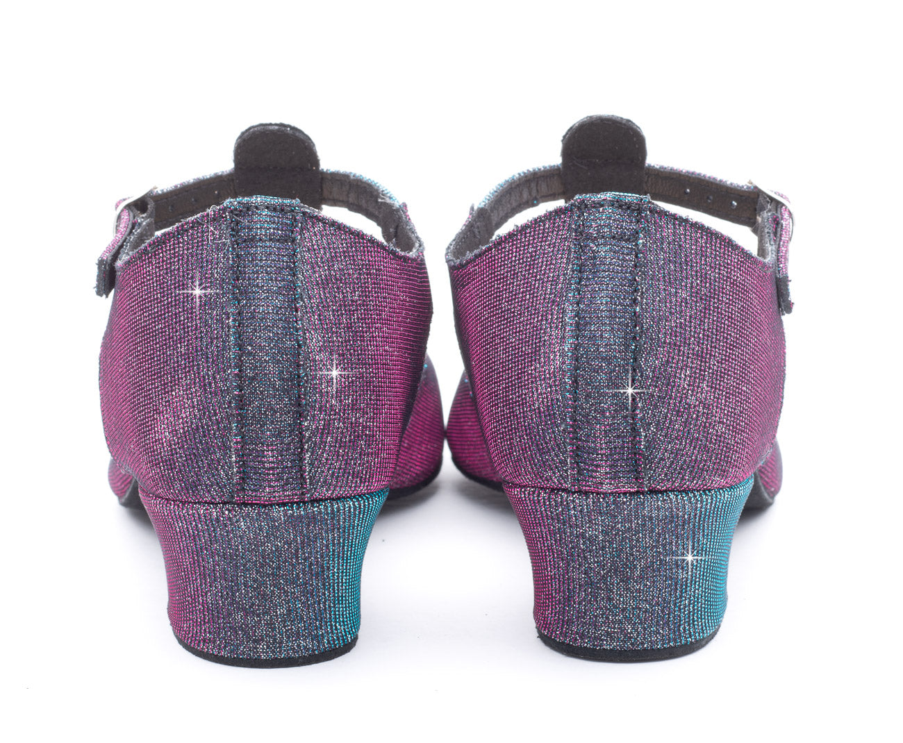 Multi Glitter Greek Dance Sandals Teaching Shoes Cuban Heel