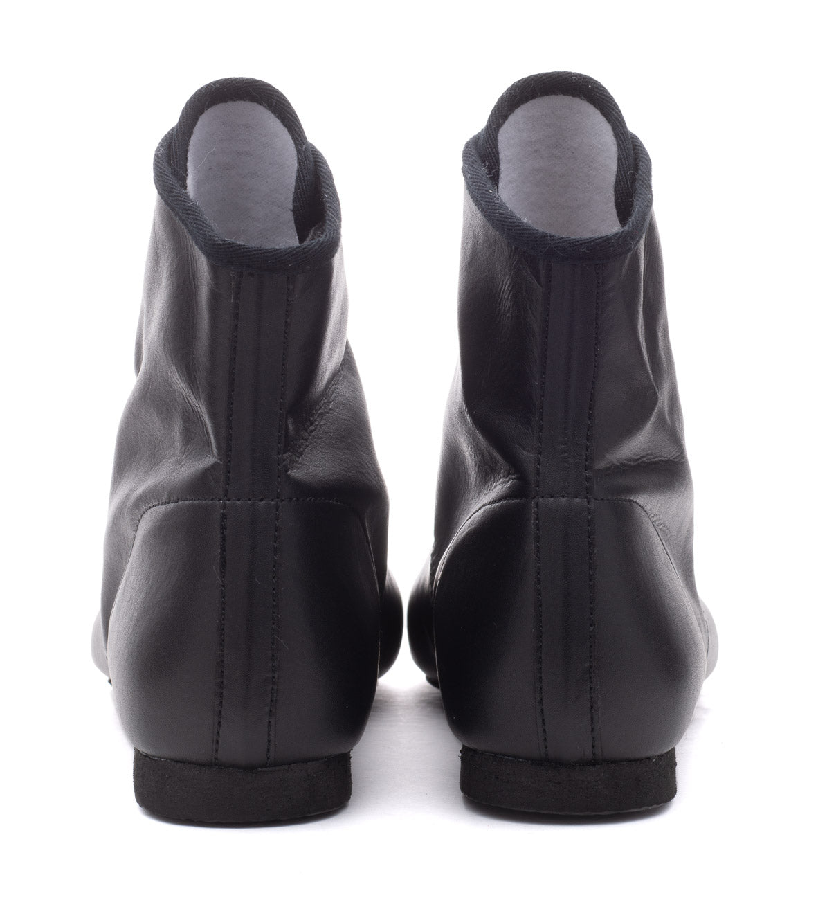 Black PU Lace Up Rubber Or Suede Split Sole Jazz Boot Dance Practice Shoes