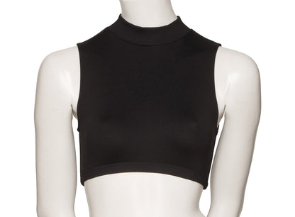 KCTT-7 All Sizes Matt Lycra TACTEL High Neck Dance Fitness Gym Crop Top