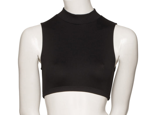 KCTT-7 All Sizes Matt Lycra TACTEL High Neck Dance Fitness Gym Crop Top