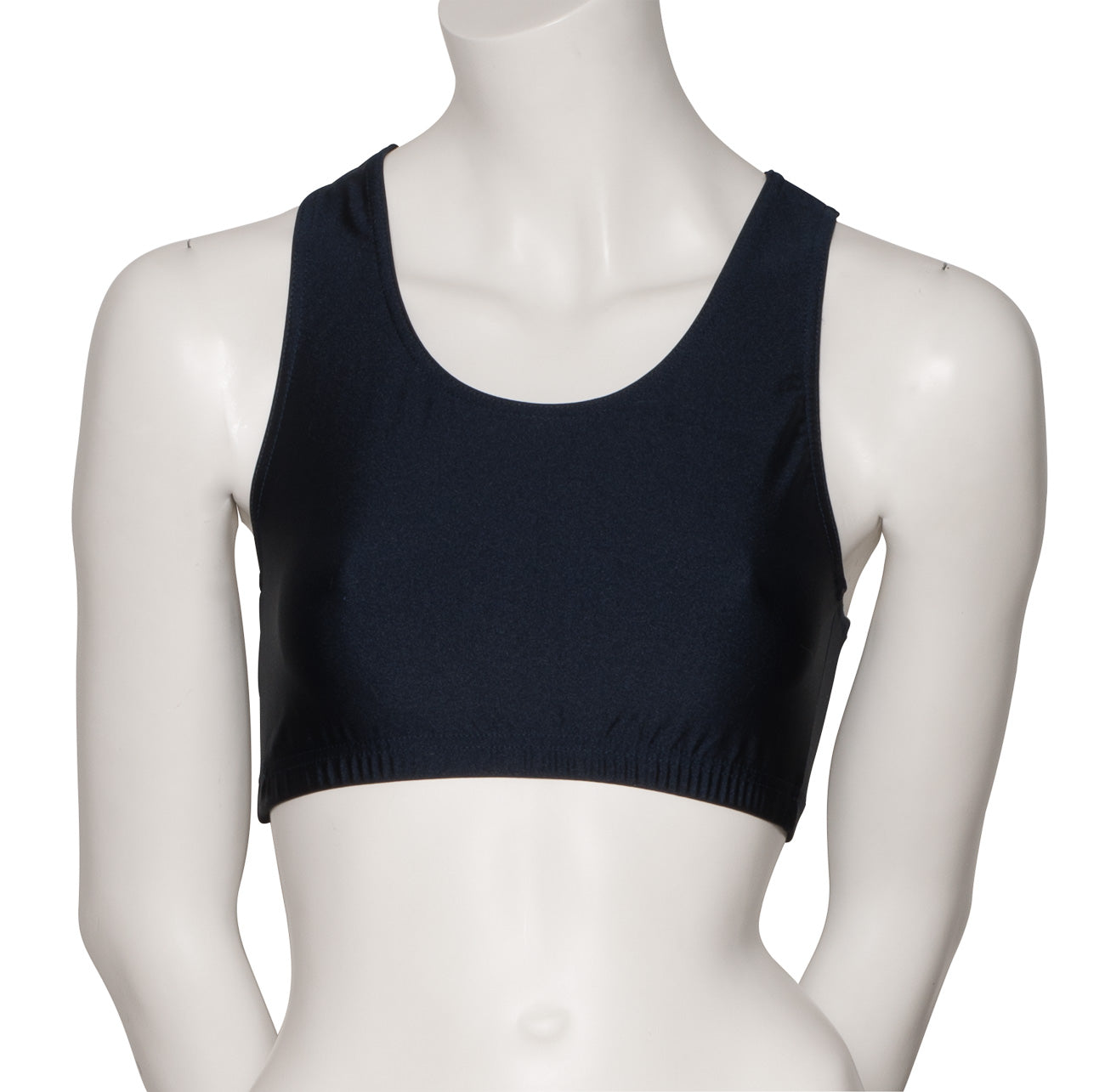 KCTN-5 Women's Shiny Nylon Lycra Racer Back Dance Fitness Gym Crop Top