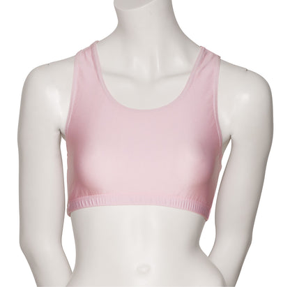 KCTN-5 Women's Shiny Nylon Lycra Racer Back Dance Fitness Gym Crop Top