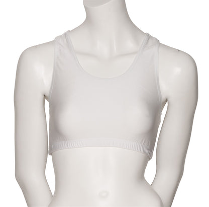 KCTN-5 Women's Shiny Nylon Lycra Racer Back Dance Fitness Gym Crop Top