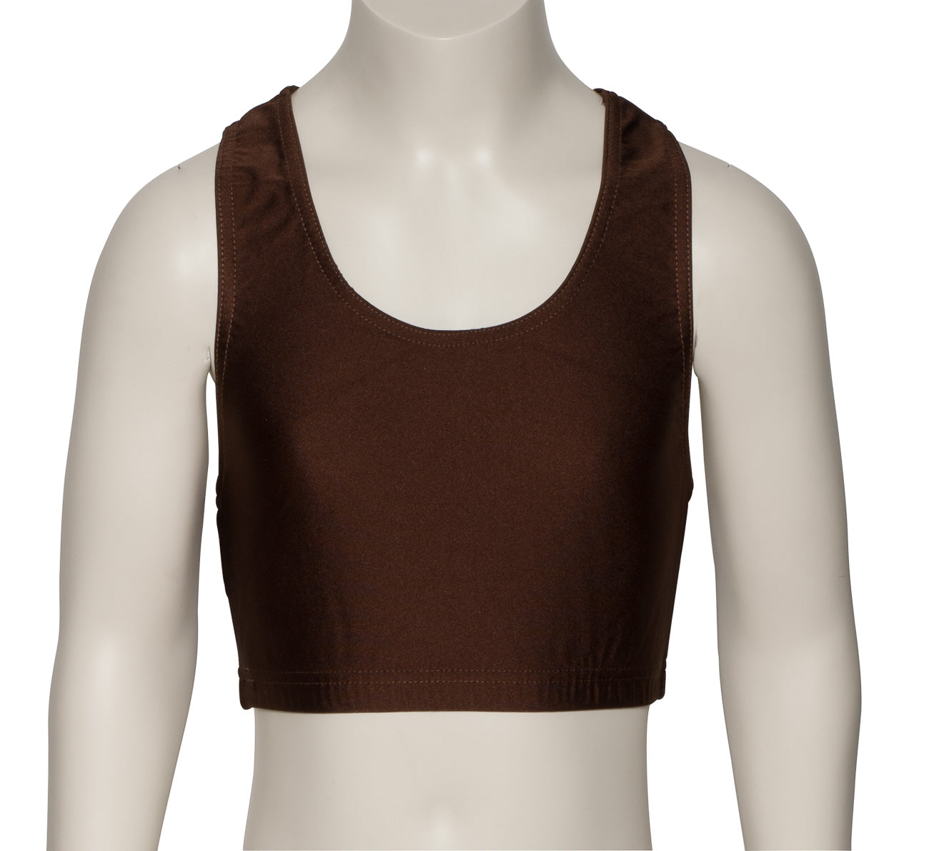 KCTN-5 Girls Shiny Nylon Lycra Racer Back Dance Fitness Gym Crop Top