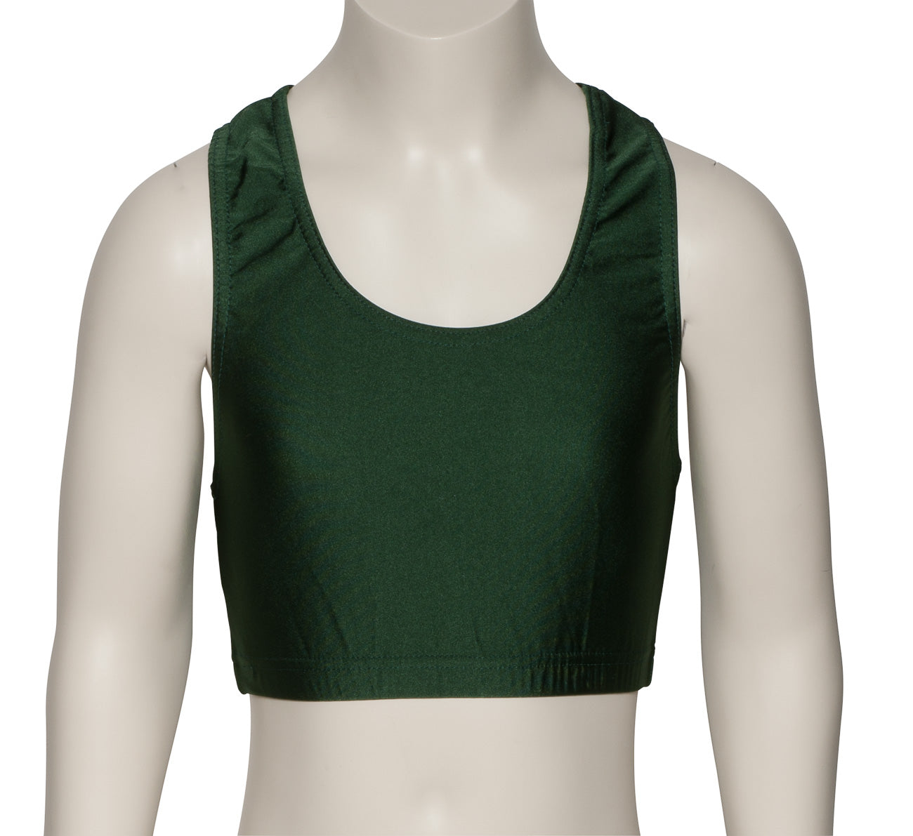 KCTN-5 Girls Shiny Nylon Lycra Racer Back Dance Fitness Gym Crop Top