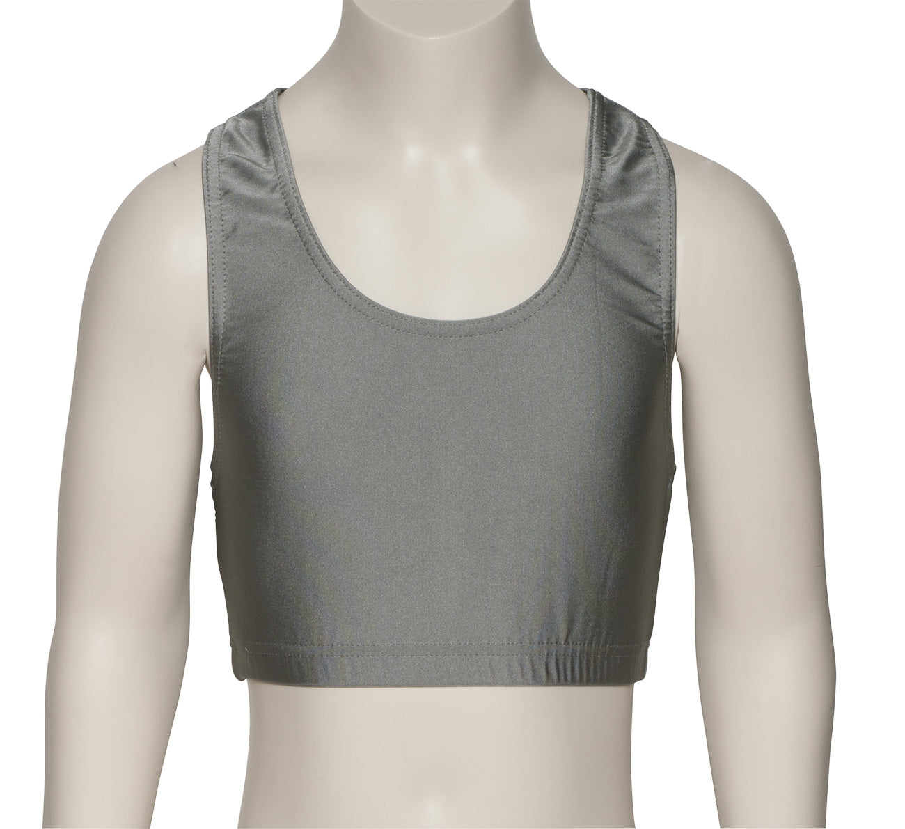 KCTN-5 Girls Shiny Nylon Lycra Racer Back Dance Fitness Gym Crop Top