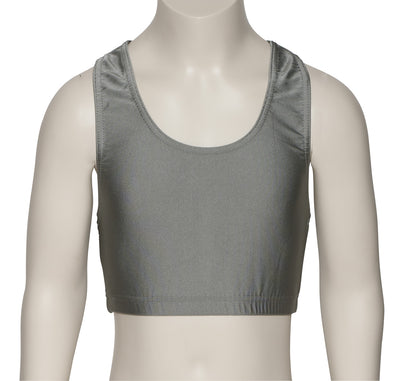KCTN-5 Girls Shiny Nylon Lycra Racer Back Dance Fitness Gym Crop Top