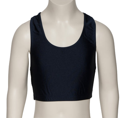 KCTN-5 Girls Shiny Nylon Lycra Racer Back Dance Fitness Gym Crop Top