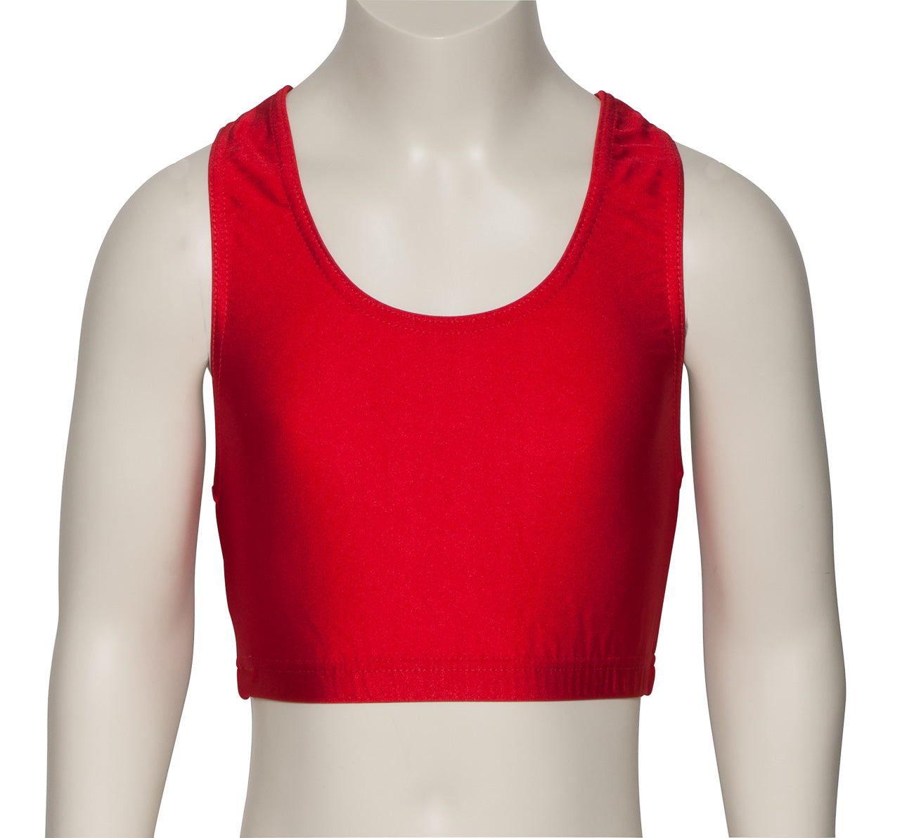 KCTN-5 Girls Shiny Nylon Lycra Racer Back Dance Fitness Gym Crop Top