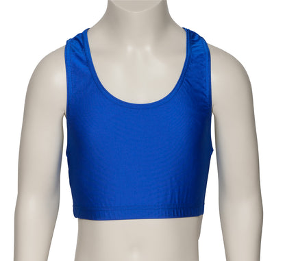 KCTN-5 Girls Shiny Nylon Lycra Racer Back Dance Fitness Gym Crop Top