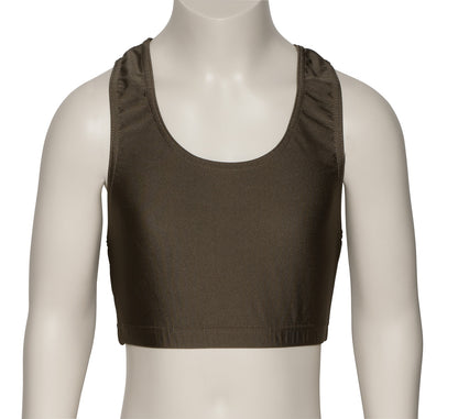 KCTN-5 Girls Shiny Nylon Lycra Racer Back Dance Fitness Gym Crop Top