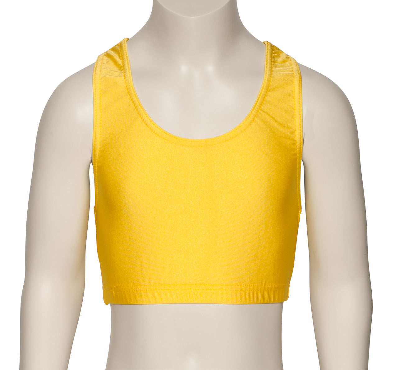 KCTN-5 Girls Shiny Nylon Lycra Racer Back Dance Fitness Gym Crop Top