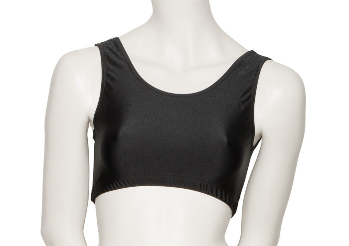 KCTN-6 Girls Shiny Nylon Lycra Tank Back Dance Fitness Gym Crop Top