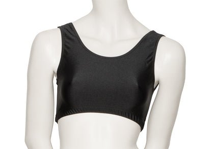 KCTN-6 Girls Shiny Nylon Lycra Tank Back Dance Fitness Gym Crop Top
