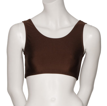 KCTN-6 Women's Shiny Nylon Lycra Tank Back Dance Fitness Gym Crop Top