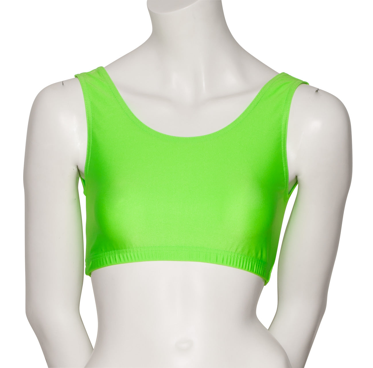 KCTN-6 Women's Shiny Nylon Lycra Tank Back Dance Fitness Gym Crop Top