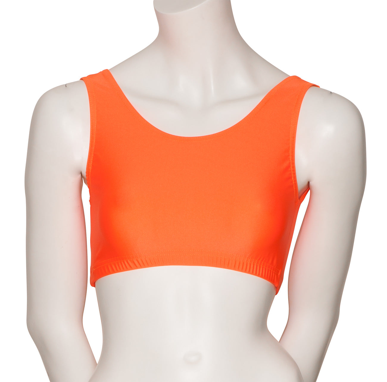 KCTN-6 Women's Shiny Nylon Lycra Tank Back Dance Fitness Gym Crop Top