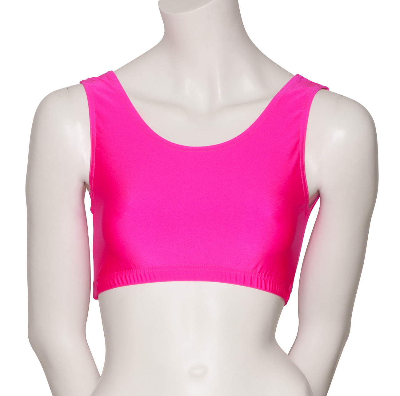 KCTN-6 Women's Shiny Nylon Lycra Tank Back Dance Fitness Gym Crop Top