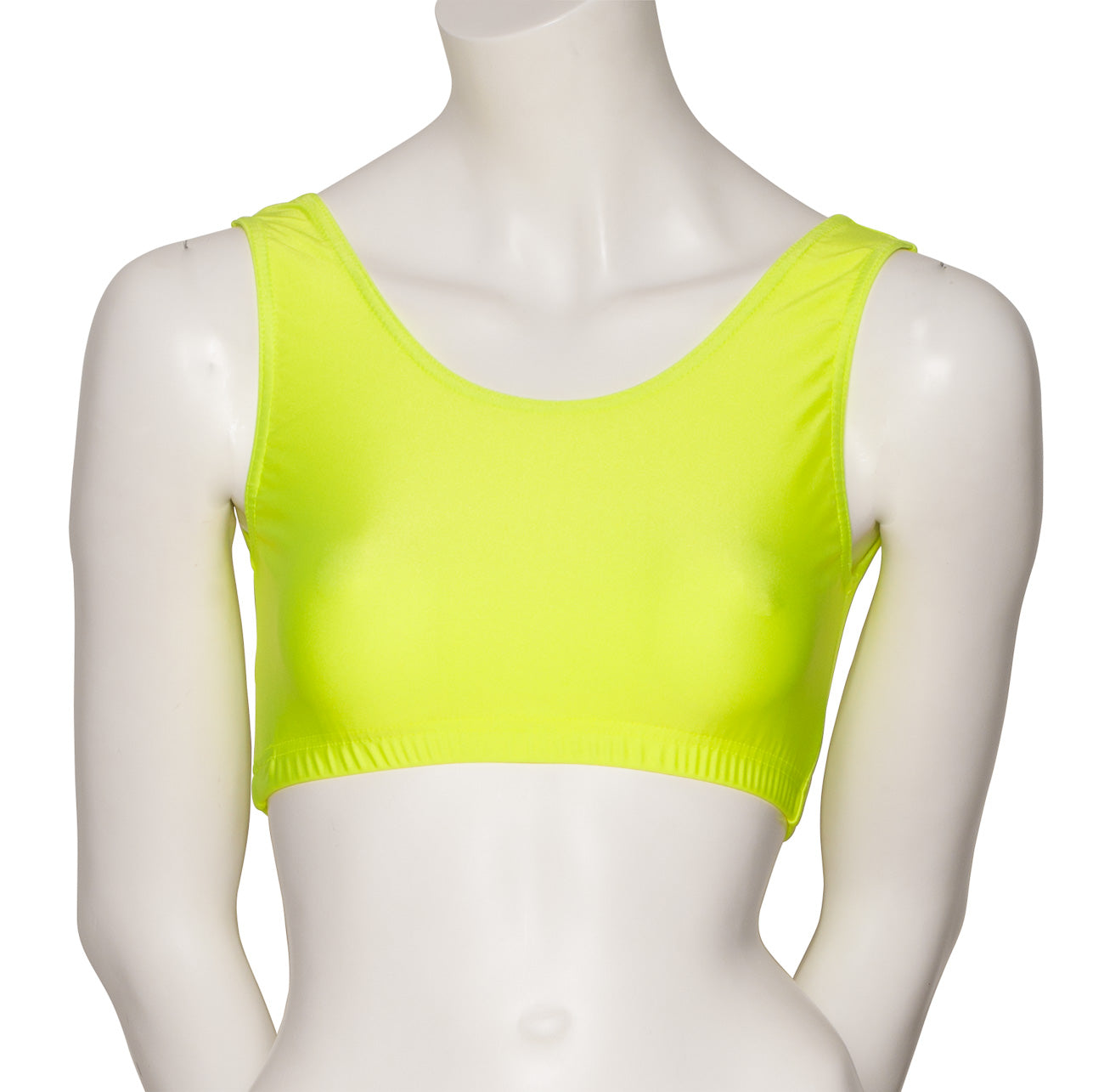 KCTN-6 Women's Shiny Nylon Lycra Tank Back Dance Fitness Gym Crop Top