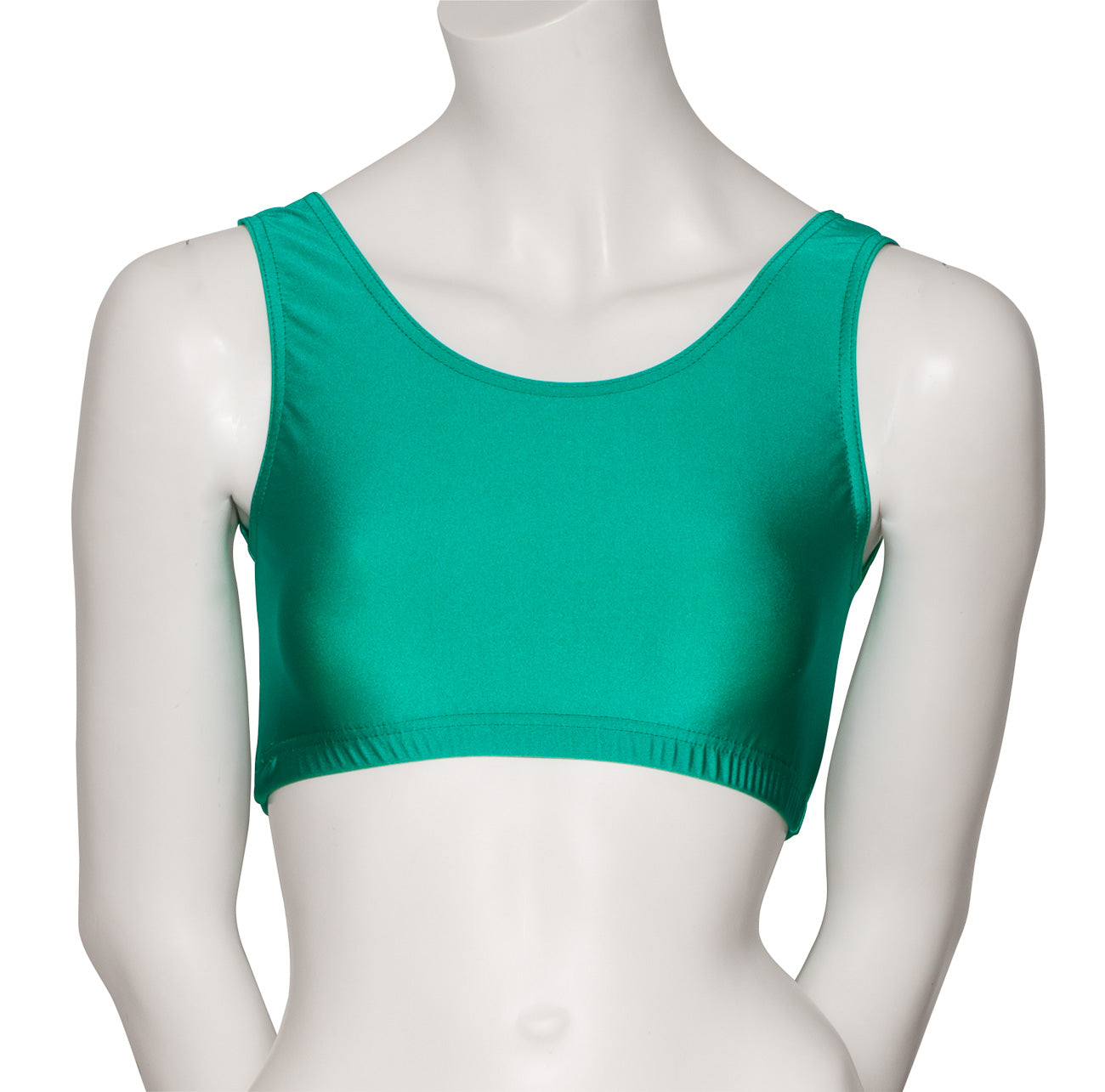KCTN-6 Girls Shiny Nylon Lycra Tank Back Dance Fitness Gym Crop Top