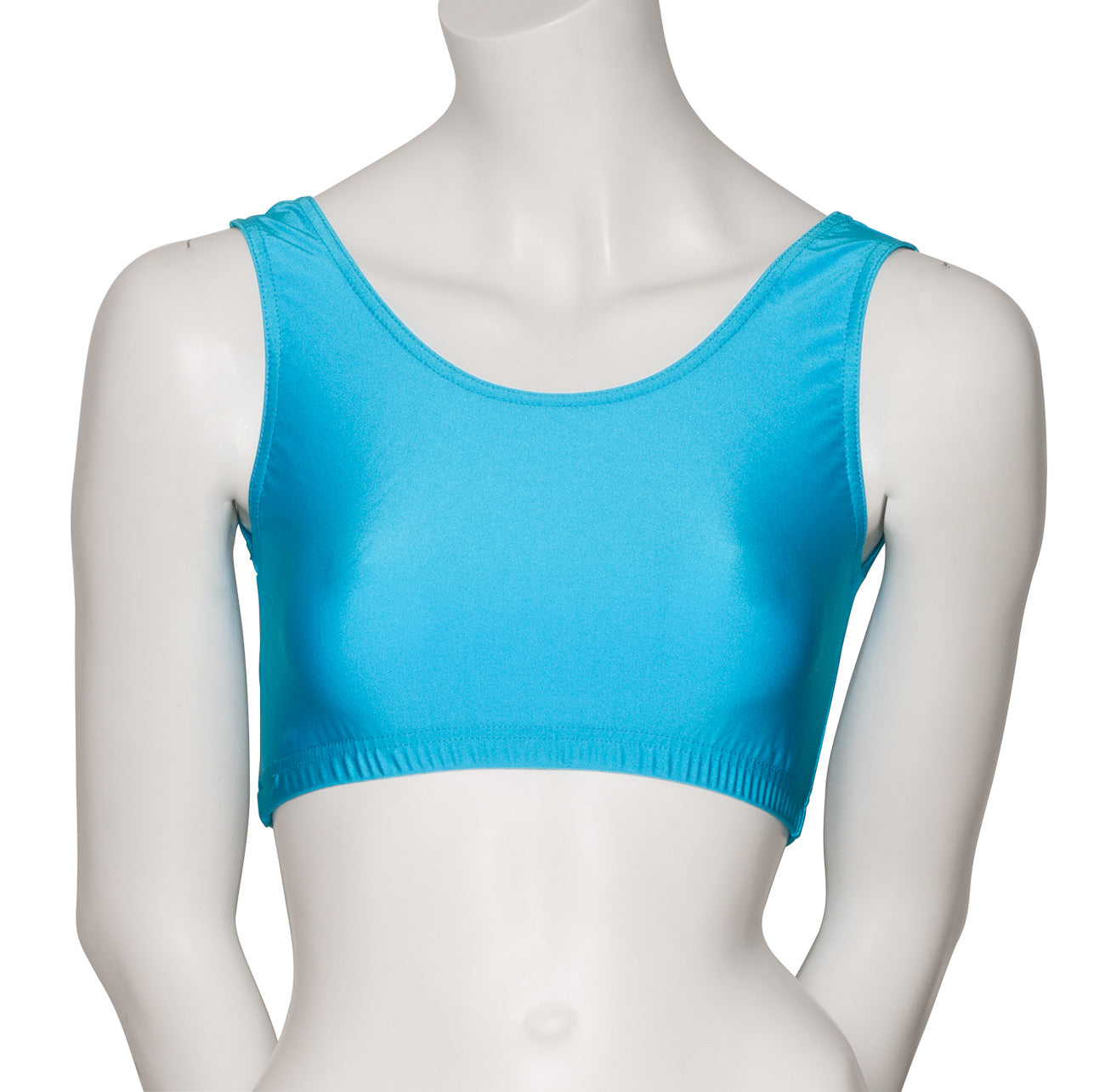 KCTN-6 Women's Shiny Nylon Lycra Tank Back Dance Fitness Gym Crop Top