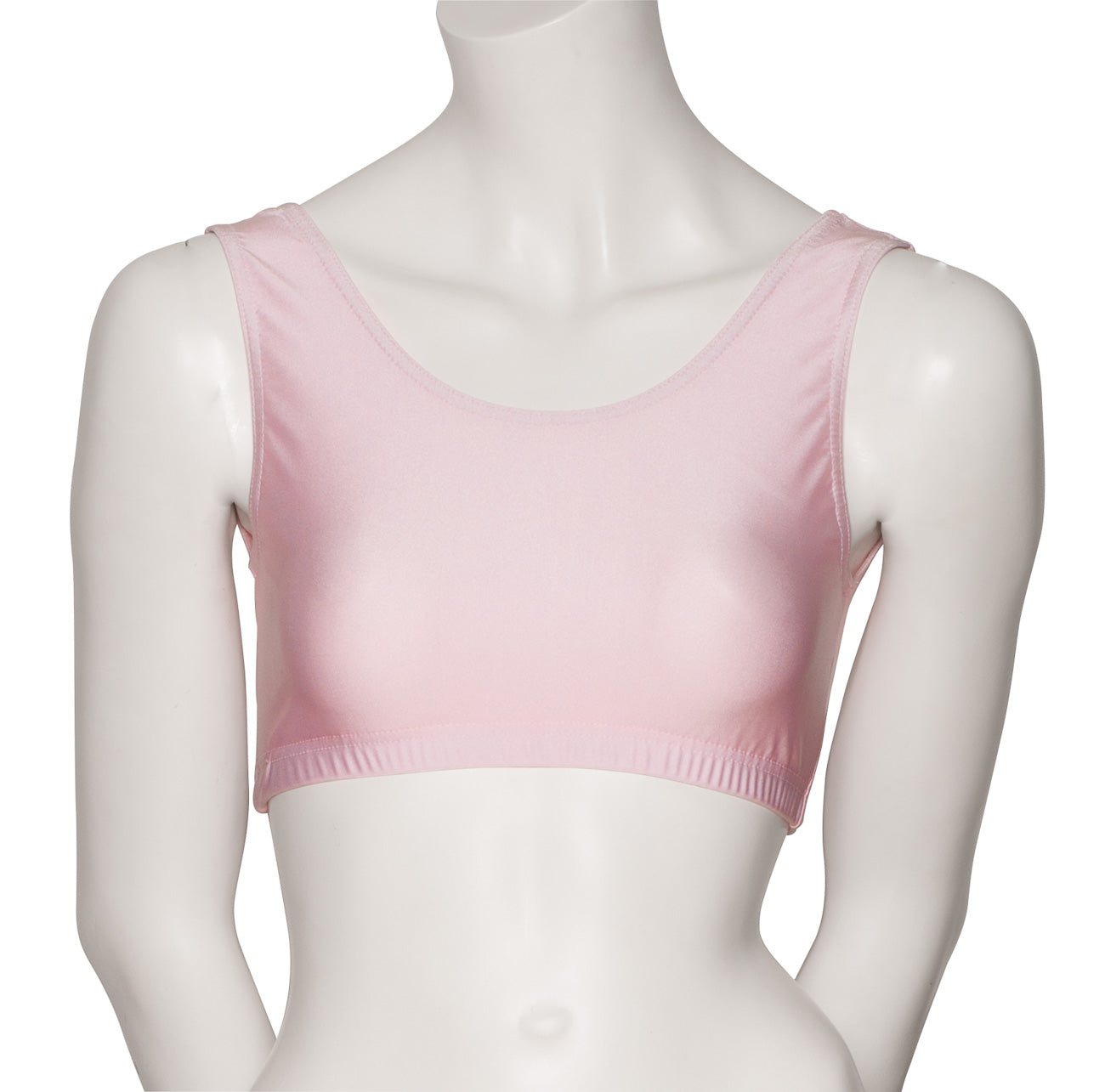 KCTN-6 Girls Shiny Nylon Lycra Tank Back Dance Fitness Gym Crop Top