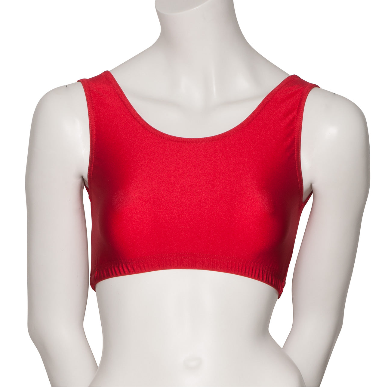 KCTN-6 Women's Shiny Nylon Lycra Tank Back Dance Fitness Gym Crop Top