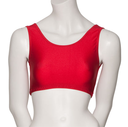 KCTN-6 Women's Shiny Nylon Lycra Tank Back Dance Fitness Gym Crop Top