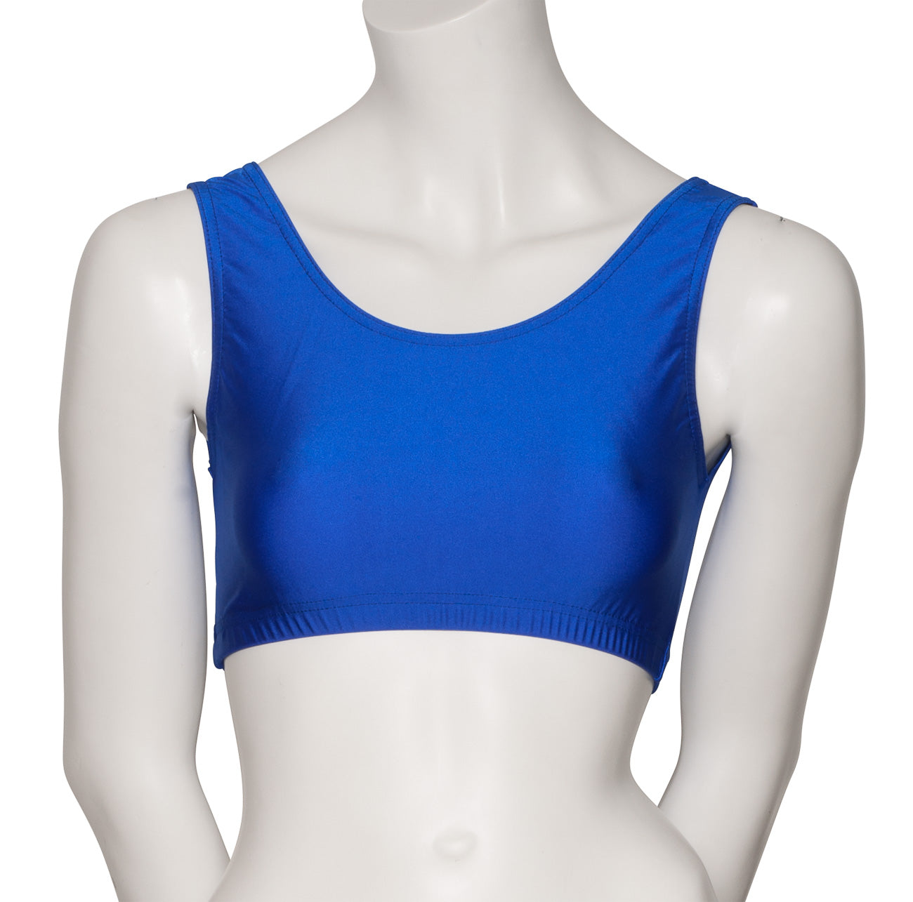 KCTN-6 Women's Shiny Nylon Lycra Tank Back Dance Fitness Gym Crop Top