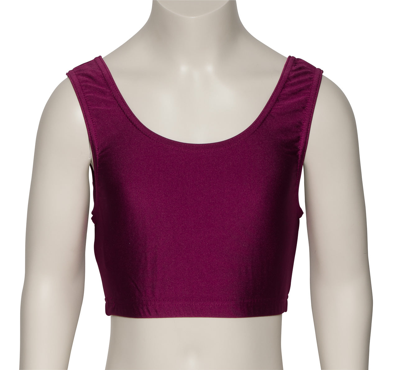 KCTN-6 Women's Shiny Nylon Lycra Tank Back Dance Fitness Gym Crop Top