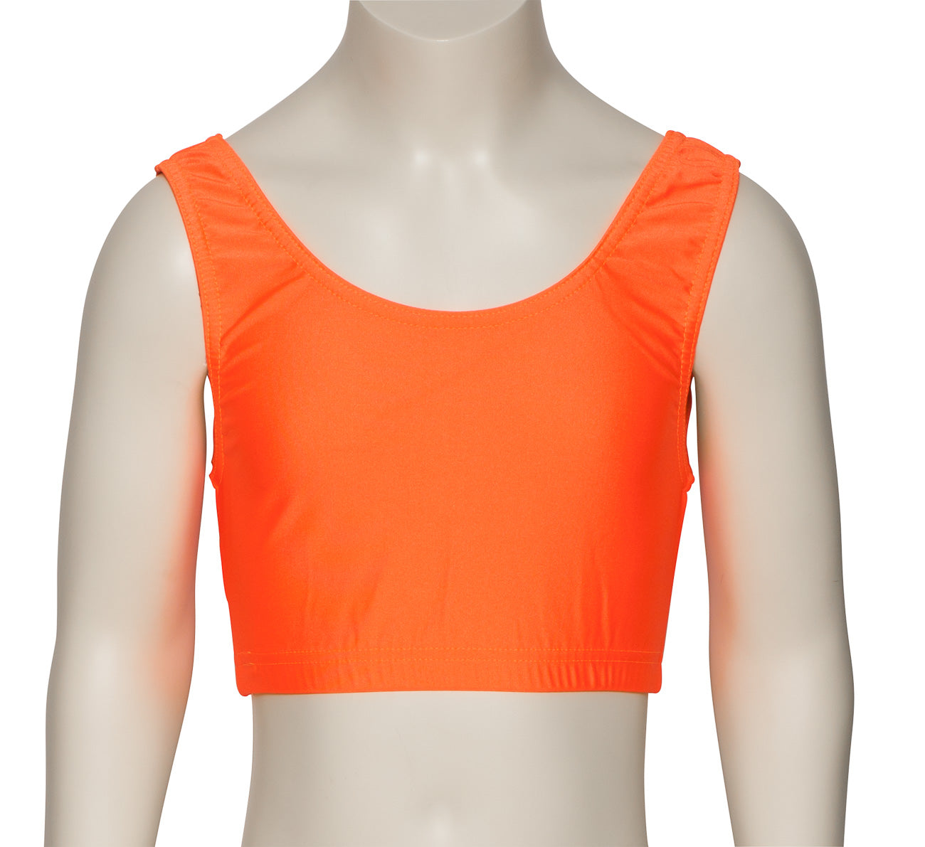 KCTN-6 Girls Shiny Nylon Lycra Tank Back Dance Fitness Gym Crop Top
