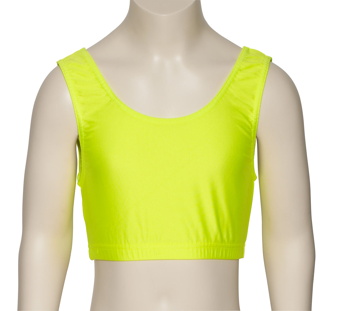 KCTN-6 Girls Shiny Nylon Lycra Tank Back Dance Fitness Gym Crop Top