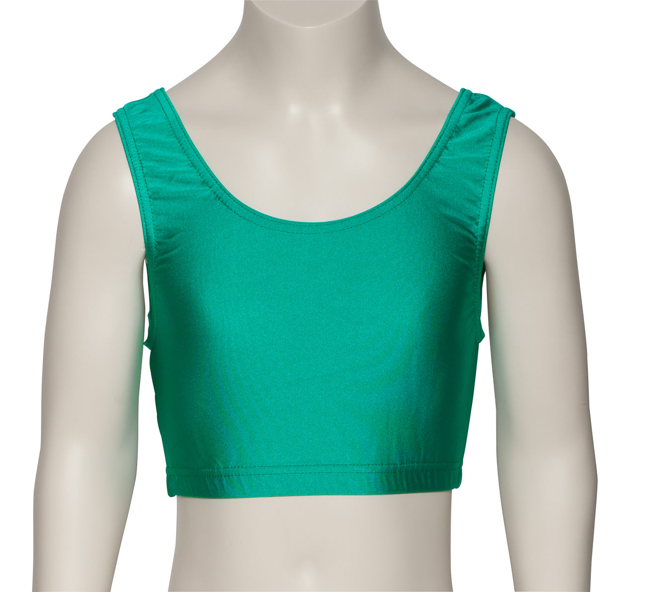 KCTN-6 Women's Shiny Nylon Lycra Tank Back Dance Fitness Gym Crop Top