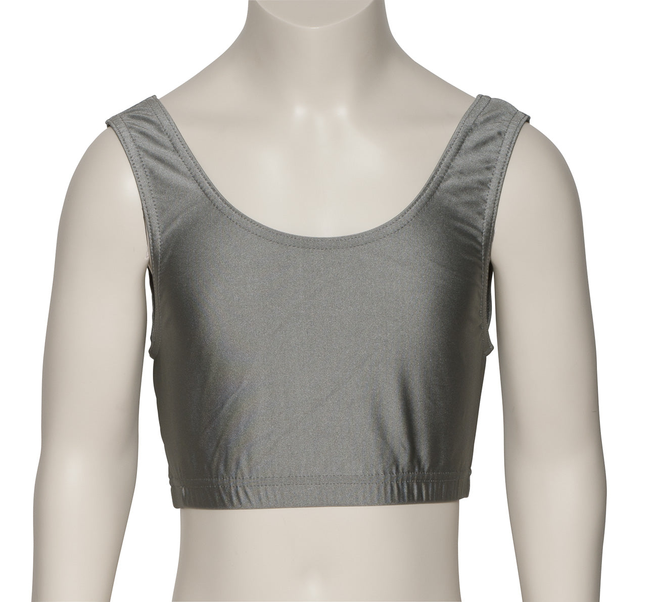 KCTN-6 Girls Shiny Nylon Lycra Tank Back Dance Fitness Gym Crop Top