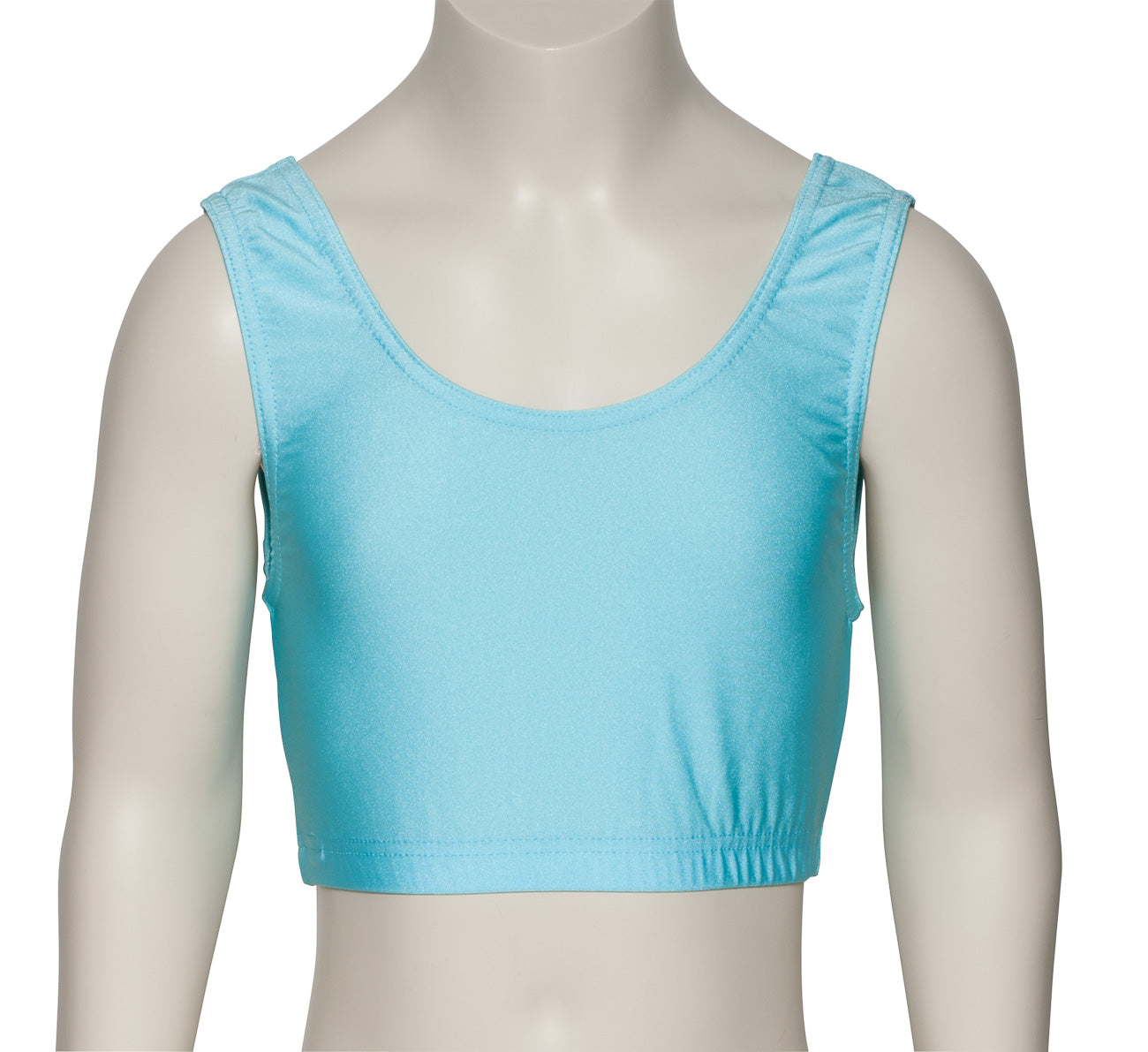 KCTN-6 Women's Shiny Nylon Lycra Tank Back Dance Fitness Gym Crop Top