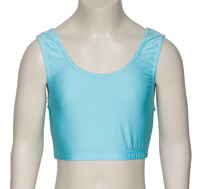 KCTN-6 Women's Shiny Nylon Lycra Tank Back Dance Fitness Gym Crop Top