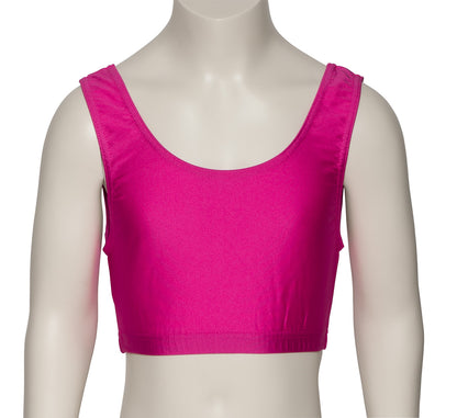 KCTN-6 Women's Shiny Nylon Lycra Tank Back Dance Fitness Gym Crop Top