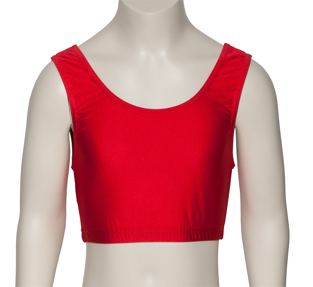 KCTN-6 Girls Shiny Nylon Lycra Tank Back Dance Fitness Gym Crop Top