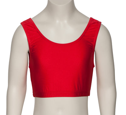 KCTN-6 Girls Shiny Nylon Lycra Tank Back Dance Fitness Gym Crop Top