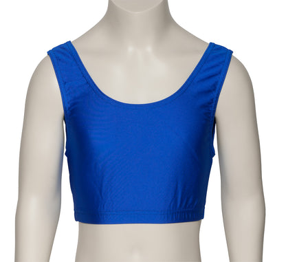 KCTN-6 Girls Shiny Nylon Lycra Tank Back Dance Fitness Gym Crop Top