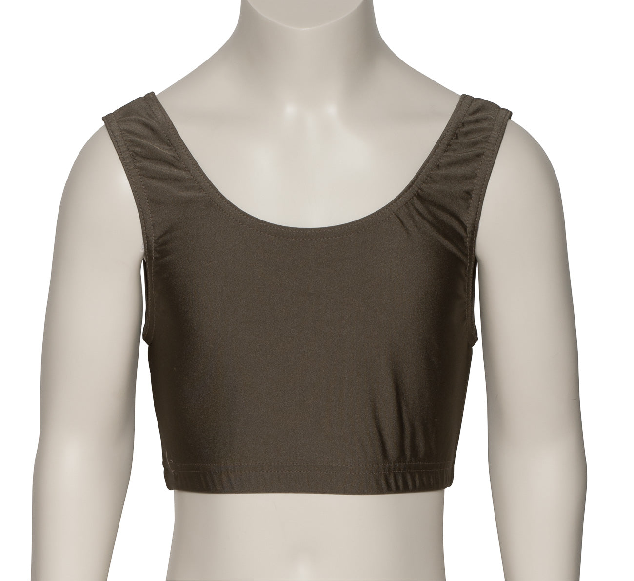 KCTN-6 Girls Shiny Nylon Lycra Tank Back Dance Fitness Gym Crop Top