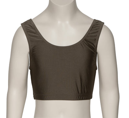 KCTN-6 Girls Shiny Nylon Lycra Tank Back Dance Fitness Gym Crop Top