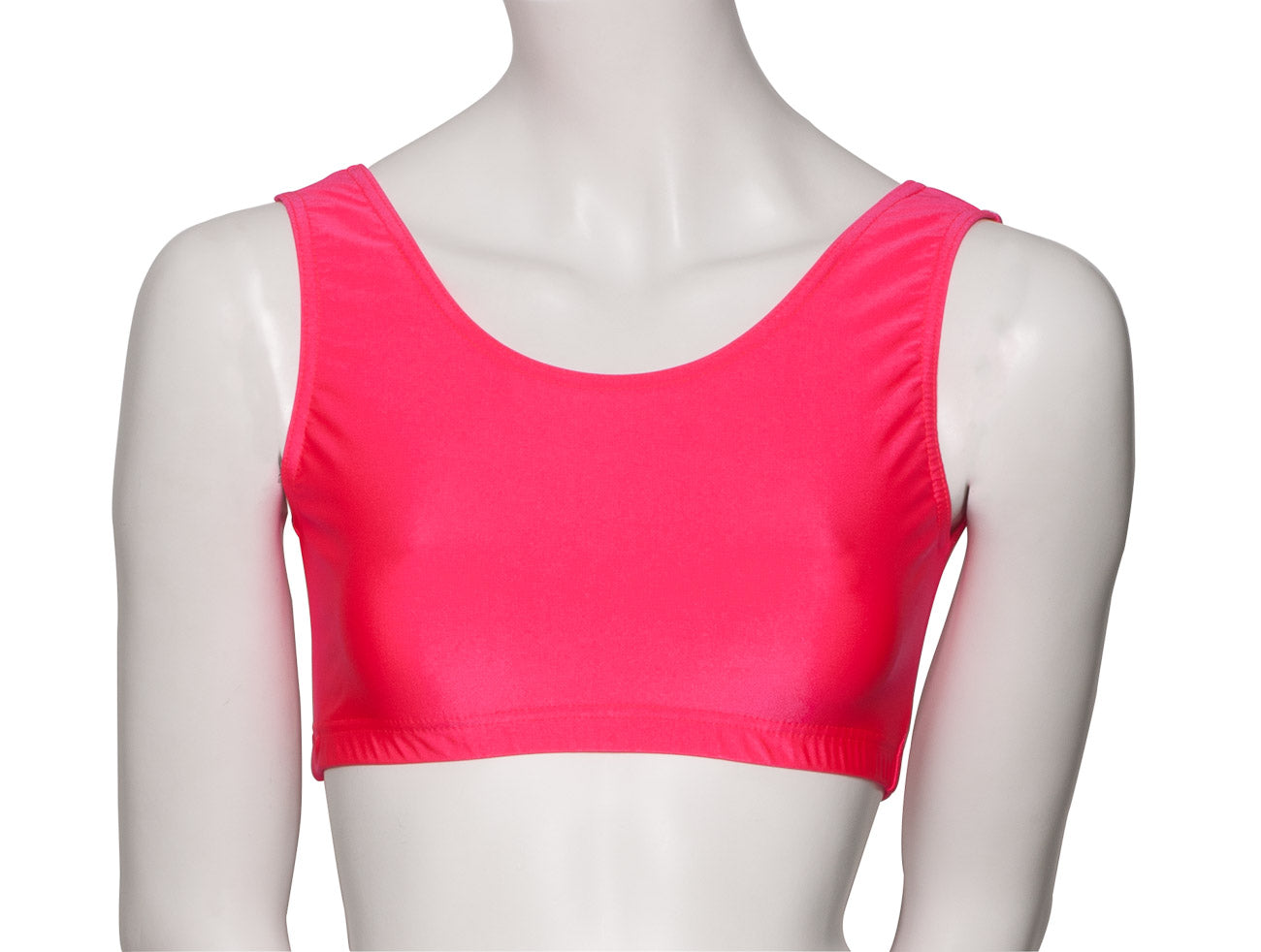 KCTN-6 Women's Shiny Nylon Lycra Tank Back Dance Fitness Gym Crop Top
