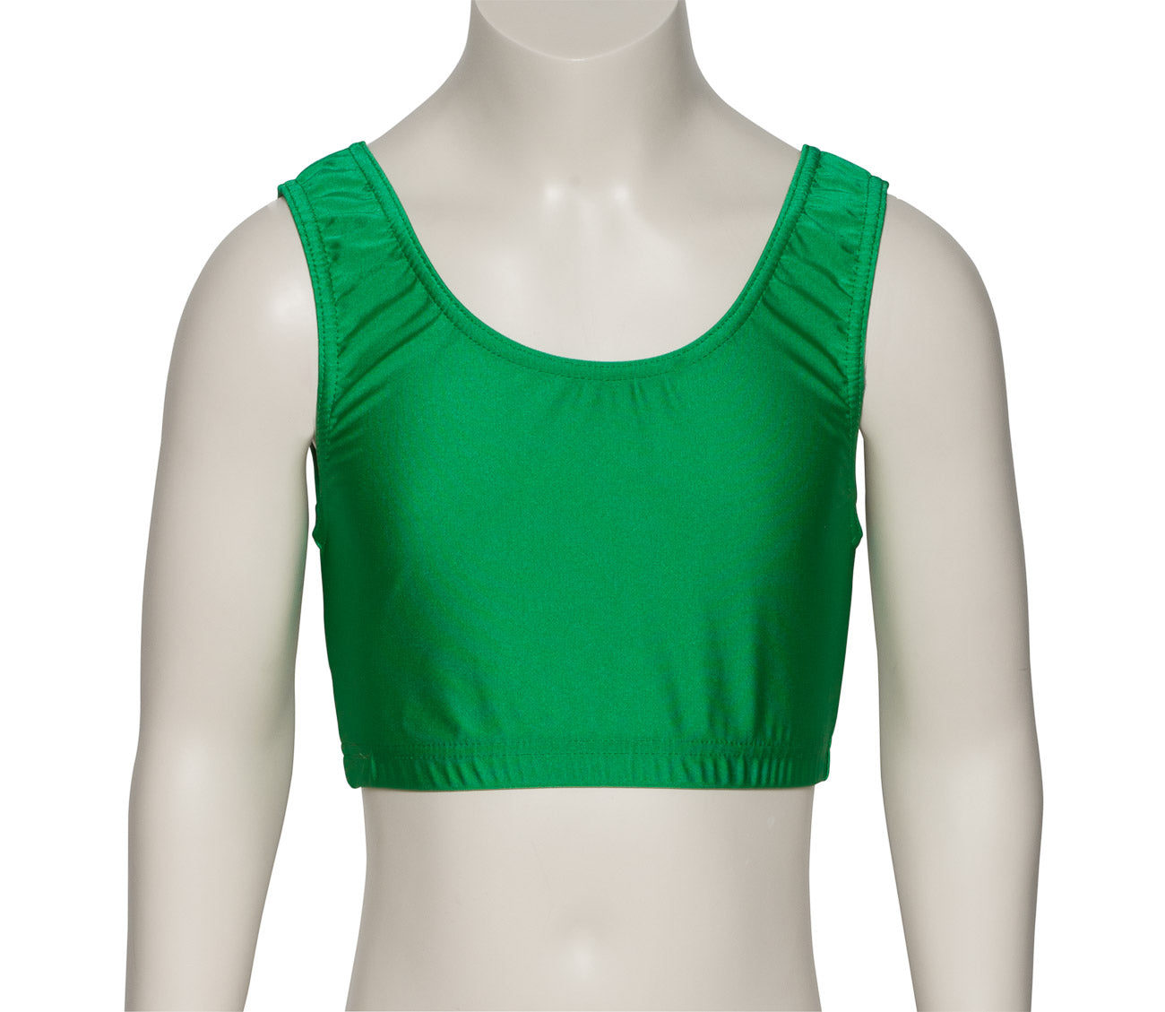 KCTN-6 Girls Shiny Nylon Lycra Tank Back Dance Fitness Gym Crop Top